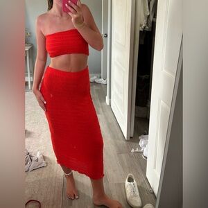 Matching Skirt & Tube Top Set
